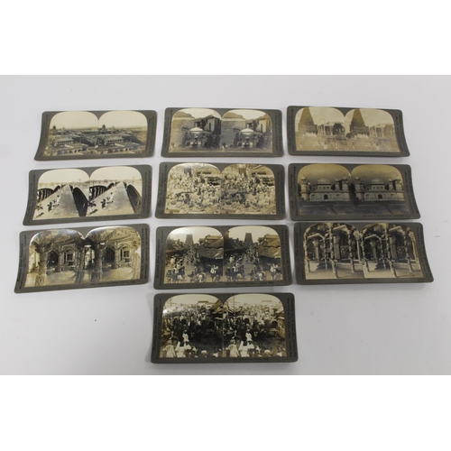 302 - Two hand held stereoscopic viewers; a small collection of stereoscopic views by Keystone View Compan... 