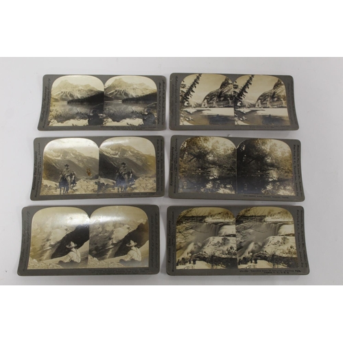 302 - Two hand held stereoscopic viewers; a small collection of stereoscopic views by Keystone View Compan... 