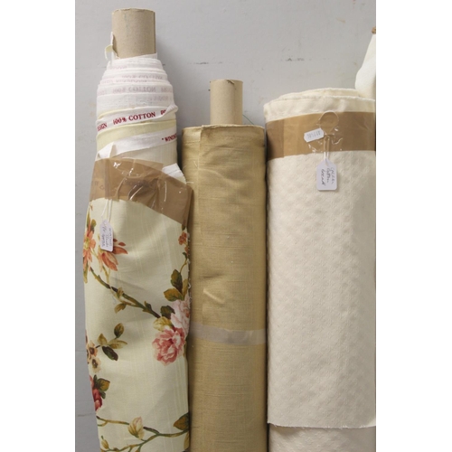 447 - Five rolls of furnishing fabric, including Fairford Warwick approx. 14 metres, exclusive prestigious... 