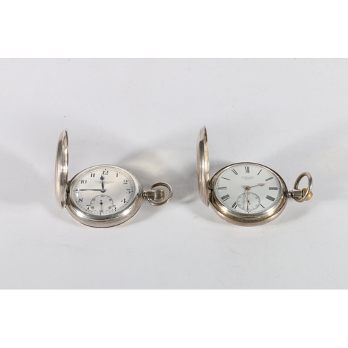 100 - Sterling silver pocket watch, Thomas Russell and Son of Liverpool and another sterling silver pocket... 