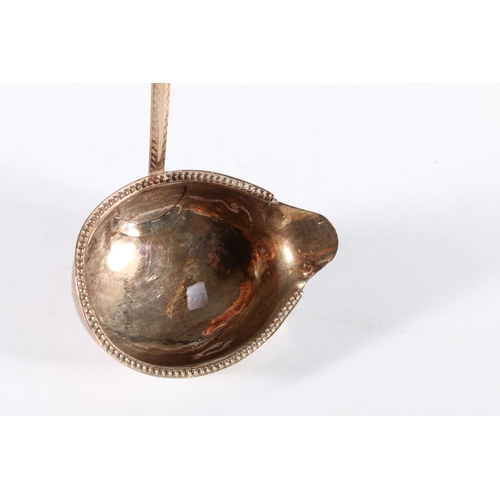 94 - Antique silver and balleen handled toddy ladle.