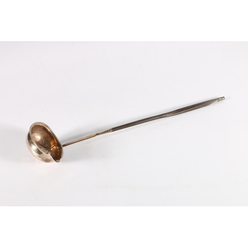 94 - Antique silver and balleen handled toddy ladle.