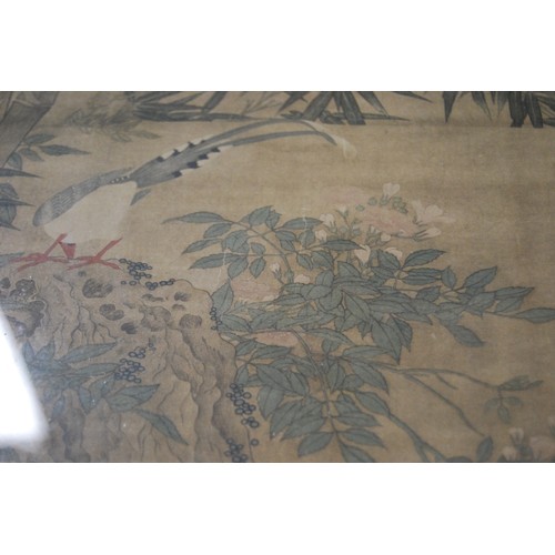 248 - 18th Century Chinese SchoolFowls, bamboos and flowering shrubsPrint, 48cm x 29cm.... 