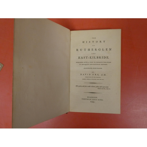 40 - URE DAVID.  The History of Rutherglen & East-Kilbride. Fldg. & other eng. plates. ... 