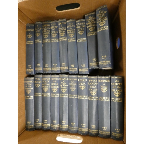 61 - CONRAD JOSEPH.  Medallion Edition of the Works, the set of 20 vols. Orig. blue cloth. Ex lib. Liverp... 