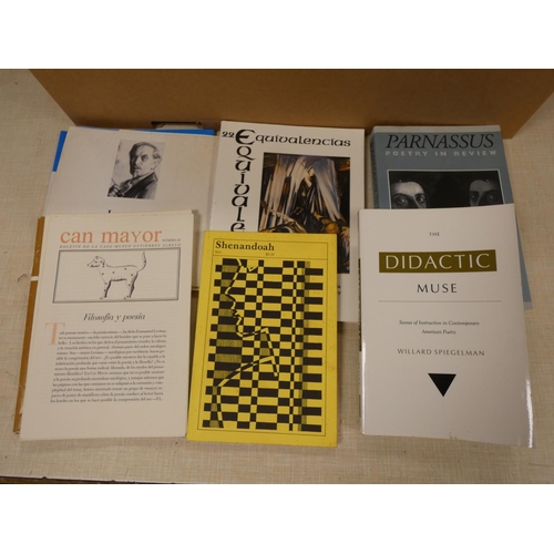 64 - Poetry including Reviews & Periodicals.  A carton of softback publications.... 