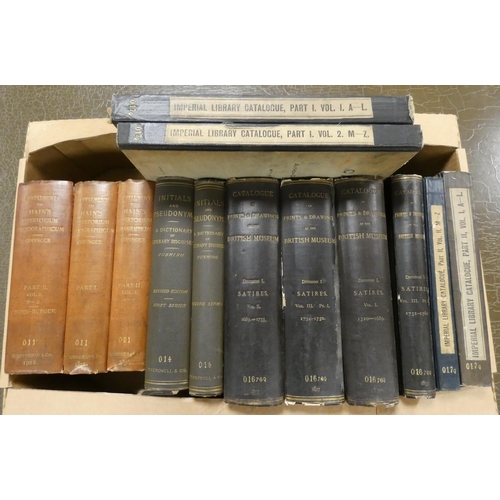 72 - Books & Prints.  A carton of bibliography & reference.