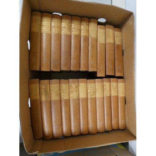 87 - CARLYLE THOMAS.  Centenary Edition of the Works. The set of 30 vols. Frontis. Orig. maroon cloth, fa... 