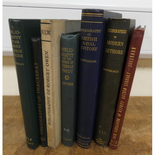 90 - Bibliography.  7 various vols., author & specialist bibliography.