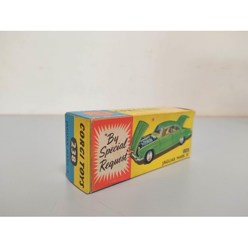 15 - Corgi Toys- Three boxed Jaguar X model cars no 238 with Glidamatic suspension, one being the scarce ... 