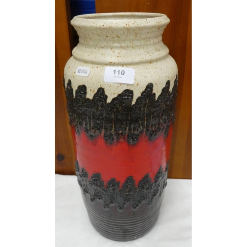 110 - 1960s West German lava vase.