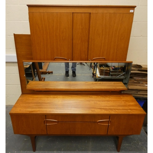 67 - Remploy, three piece bedroom suite comp. wardrobe, dressing table and headboard.