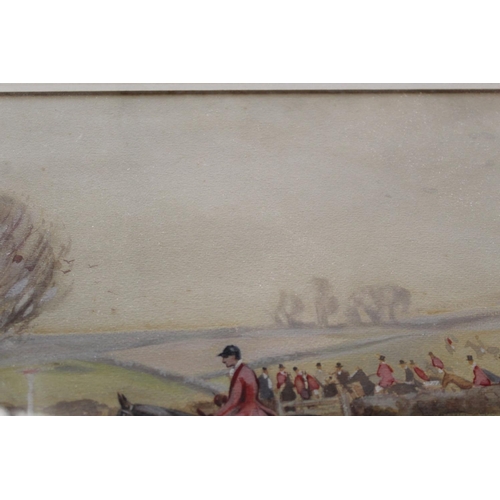 247 - Manner of Lionel Edwards.Hunting scene.Watercolour and gouache.55cm x 58cm.... 