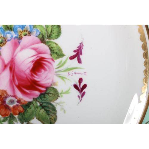 3 - Two Royal Crown Derby bone chine 'Vine' cabinet plates, 26cm and 25cm diameter. (2)