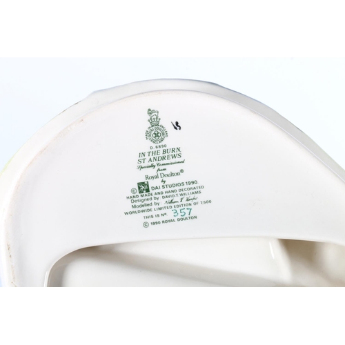 21 - Royal Doulton D6890 In the Burn St Andrews, limited edition 357 of 7,500, circa 1990 by Dai Studios,... 