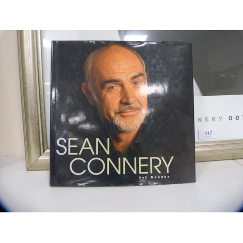 117 - Framed Sean Connery 007 poster and book by Bob McCabe.