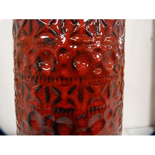 124 - West German red ground vase.