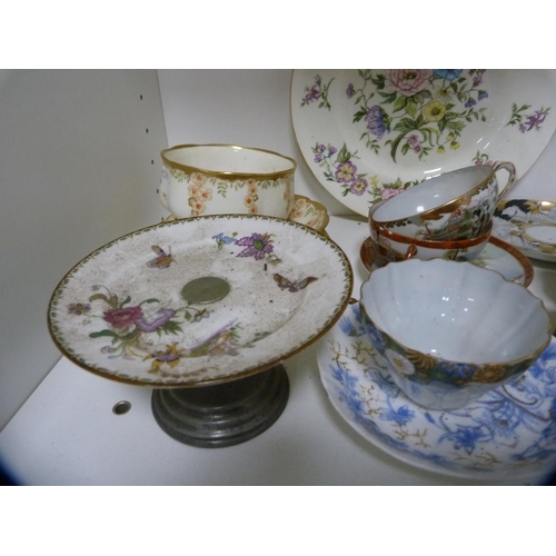 131 - Collection of decorative ceramics including Noritake, Royal Doulton, Royal Albert etc (one shelf).