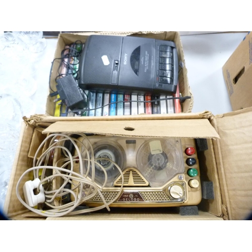 191 - Geloso reel to reel recorder, tape recorder, assorted tapes etc.