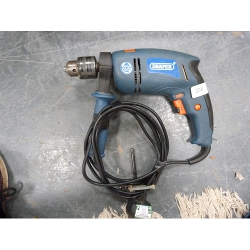 200 - Black & Decker corded electric mains screwdriver and a drill.