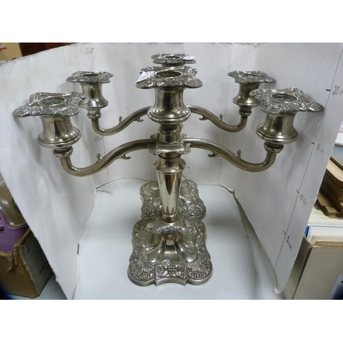 211 - Pair of EP candelabra.