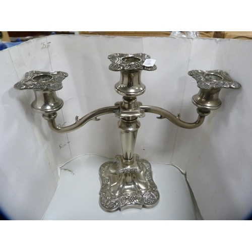 211 - Pair of EP candelabra.