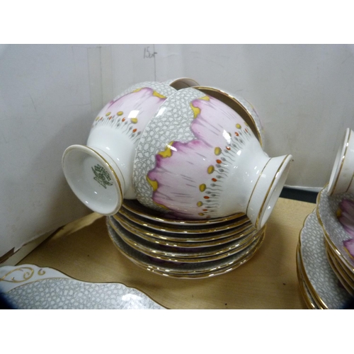 232 - Tuscan floral decorated tea set.