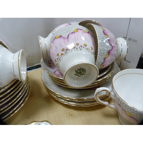 232 - Tuscan floral decorated tea set.