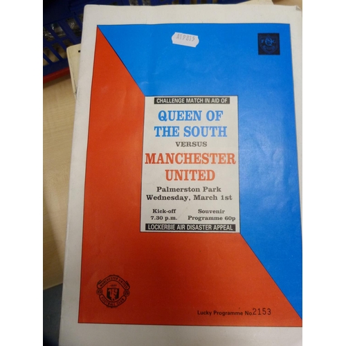 236 - Collection of football annuals and a souvenir Queen of the South charity match programme.