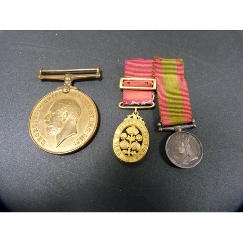 262 - George V Mercantile Marine medal with clasp, named to David Ross, Victorian Afghanistan military min... 