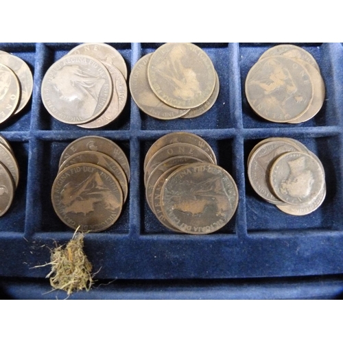 288 - Large collection of Queen Victoria copper pennies, mainly with the 'Old Head' to the obverse, Queen ... 