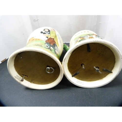 305 - Two Crown Devon Fieldings musical tankards, 'On Widdicombe Farm' and 'On Ilkla Moor Baht'at'.  ... 