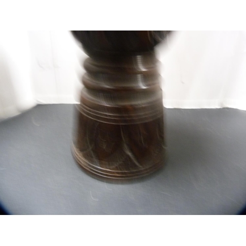 311 - African-style hardwood mortar and pestle.