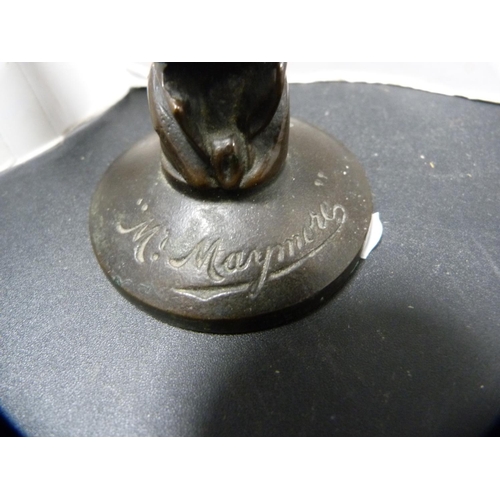 312 - Pair of May & Padmore Ltd., cast bronze figures/snuffers modelled as Mr and Mrs Maymore.  (... 