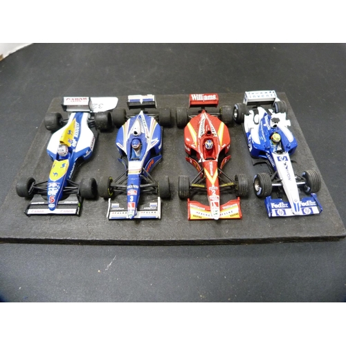 322 - Set of four model Williams F1 racing cars.