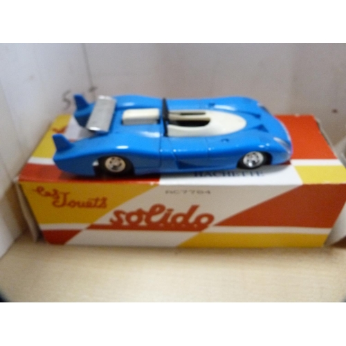 357 - Four Solido boxed miniature vehicles to include Lancia Stratos, Matra 670, Cooper F2 and a Fiat Abar... 