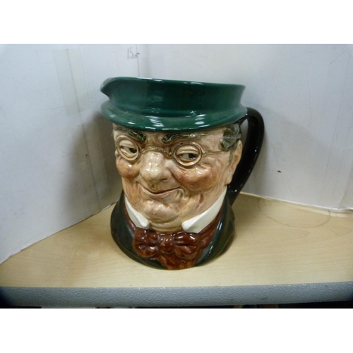 37 - Three Royal Doulton character jugs, 'Mr Pickwick', 'Captain Henry Morgan' and another.