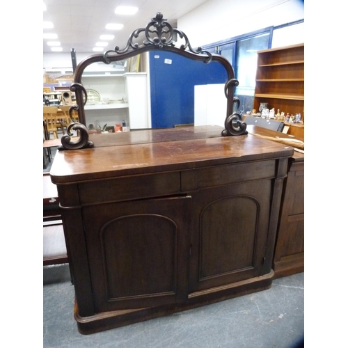 377 - Victorian mirror-back sideboard.