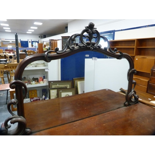 377 - Victorian mirror-back sideboard.