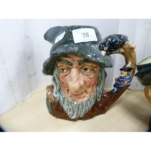 38 - Three Royal Doulton character jugs, 'Dick Whittington', 'Tony Weller' and 'Rip van Winkle'.  (3... 