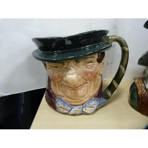 38 - Three Royal Doulton character jugs, 'Dick Whittington', 'Tony Weller' and 'Rip van Winkle'.  (3... 