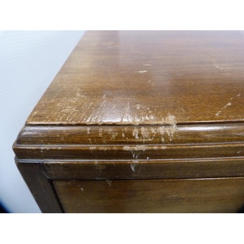 382 - Mahogany chest of two short and three long drawers.