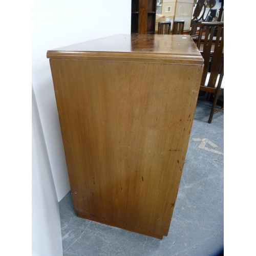 382 - Mahogany chest of two short and three long drawers.