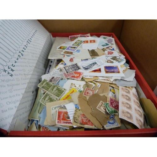 40 - Carton containing assorted loose stamps, postcards etc.