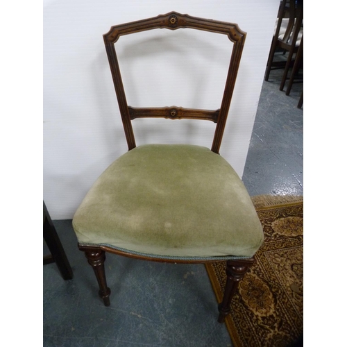 400 - Chippendale-style dining chair and a single chair.