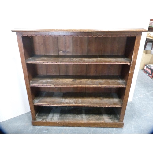 412 - Open bookcase and bookcase enclosed by glazed doors.