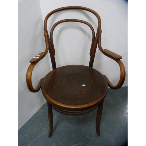 421 - Bentwood armchair.