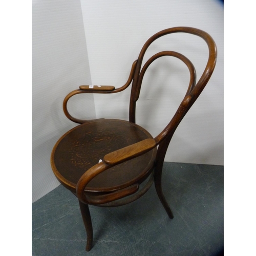 421 - Bentwood armchair.