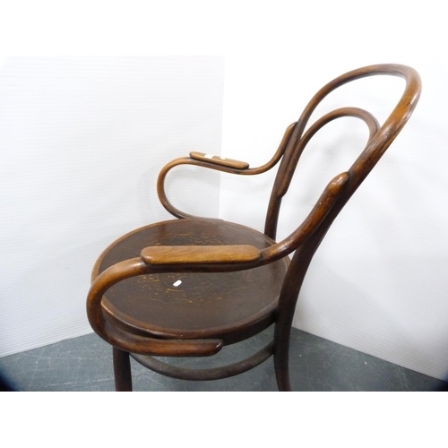 421 - Bentwood armchair.