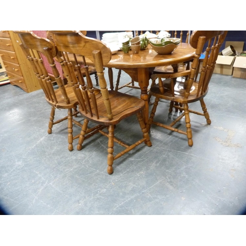 435 - Dining room suite comprising an extending dining table with six chairs, including two carvers, and a... 